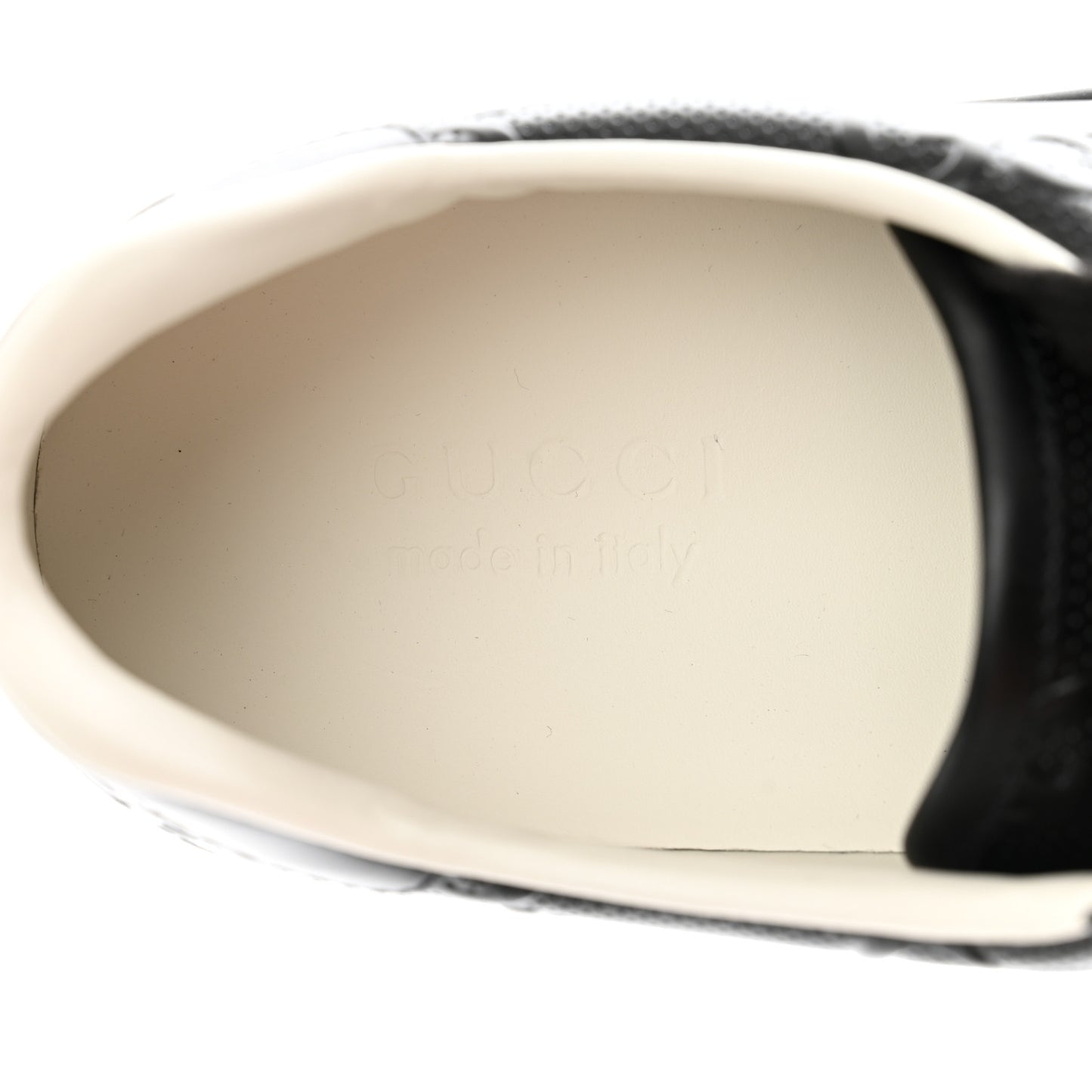 Calfskin GG Tennis Embossed Mens Ace Sneakers 9 Black