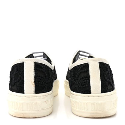 Christian Dior Macramé Embroidered Cotton Womens Walk'N'Dior Low Top Sneakers 36 Black White 5 of 10