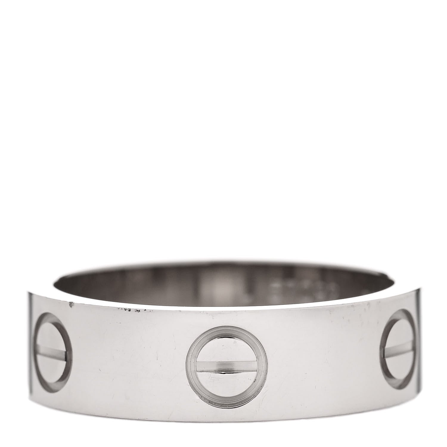 Cartier 18K White Gold 5.5mm LOVE Ring 53 6.25 1 of 4