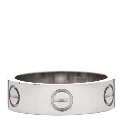 Cartier 18K White Gold 5.5mm LOVE Ring 53 6.25 1 of 4