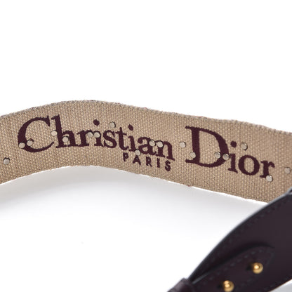 Christian Dior Oblique Studded Shoulder Strap Burgundy 4 of 5