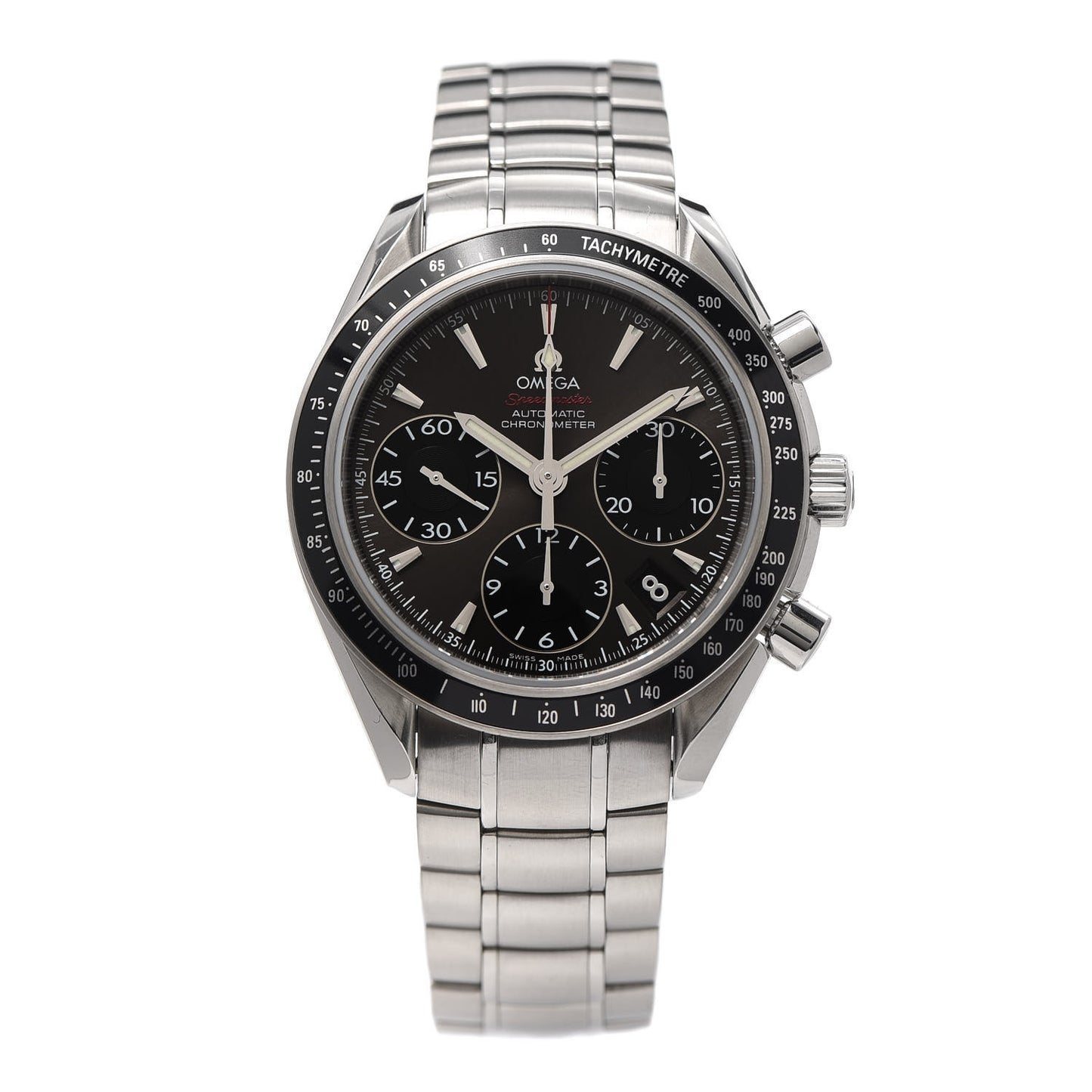 Stainless Steel 40mm Speedmaster Date Chronograph Automatic Watch Grey 323.30.40.40.06.001