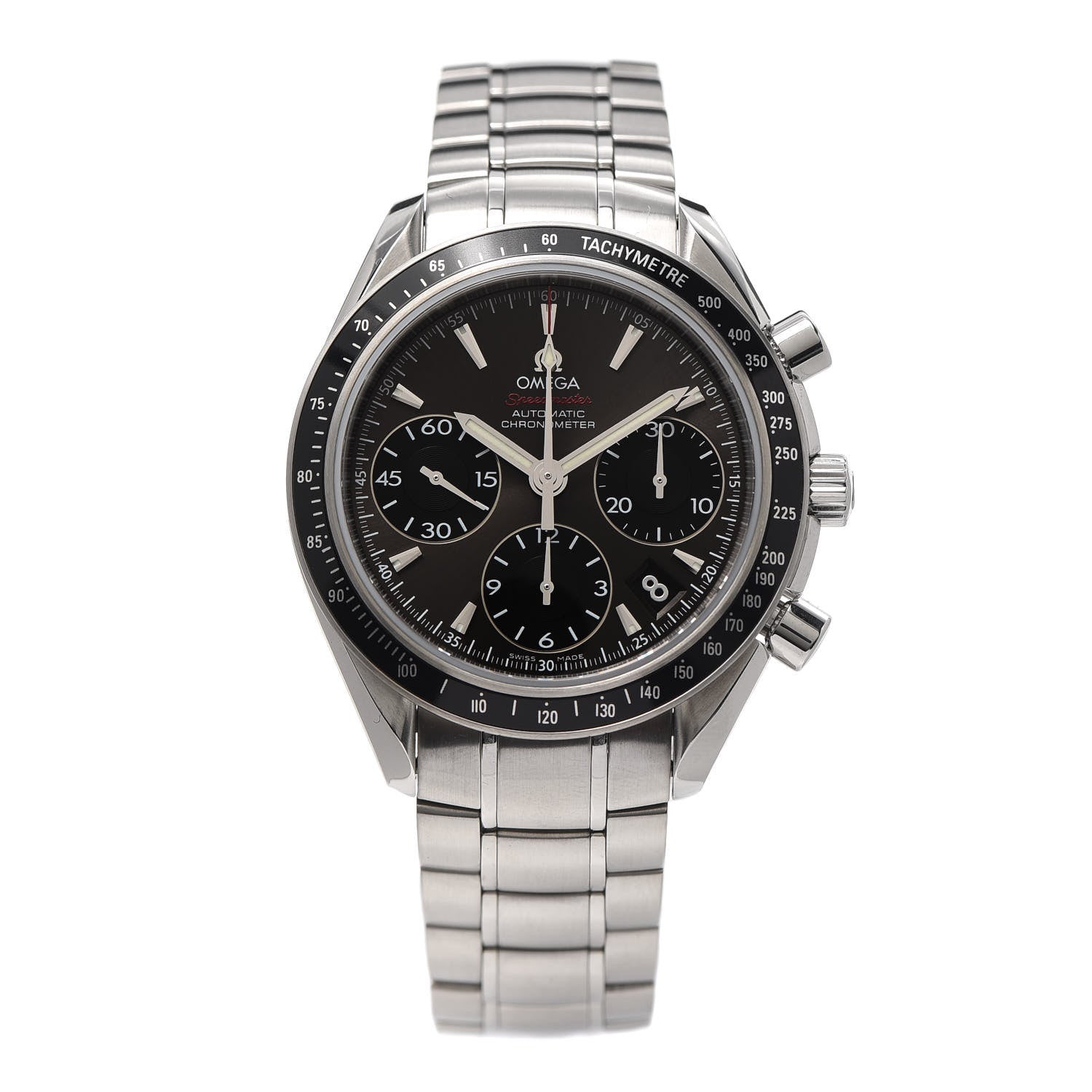 Omega Stainless Steel 40mm Speedmaster Date Chronograph Automatic Watch Grey 323.30.40.40.06.001 1 of 6
