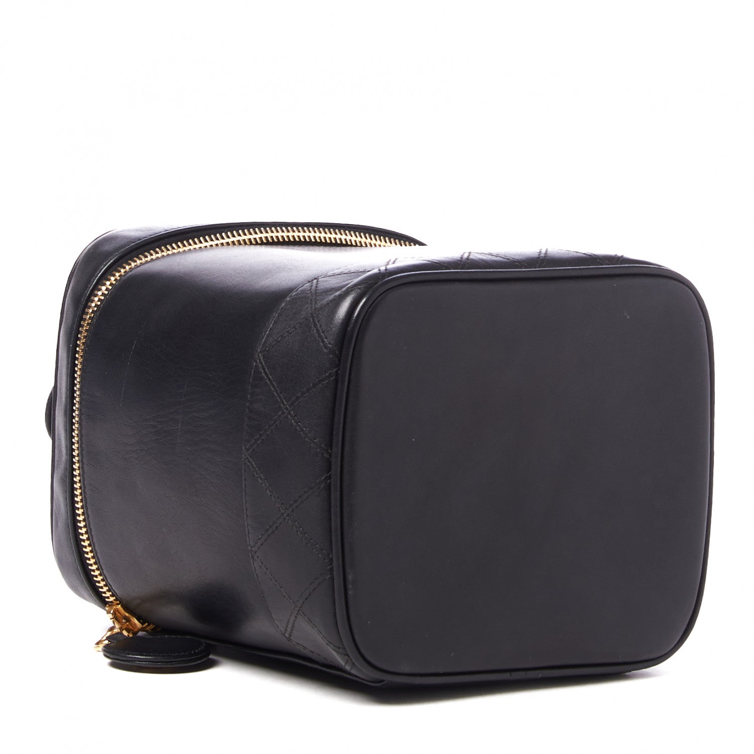 Chanel Calfskin Cosmetic Vanity Bag Black 3 of 10