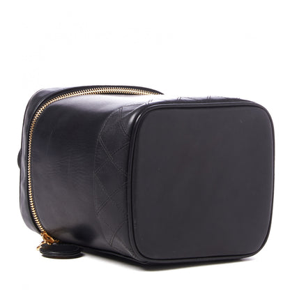 Chanel Calfskin Cosmetic Vanity Bag Black 3 of 10