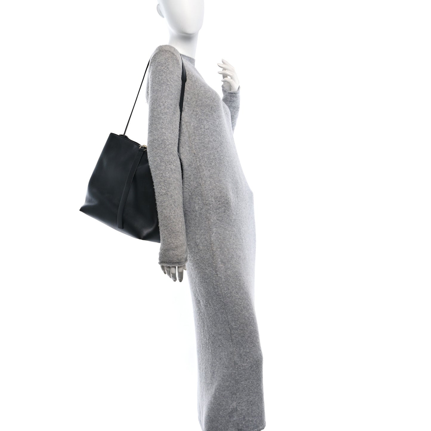 Nappa Frame Shoulder Bag Black Purple