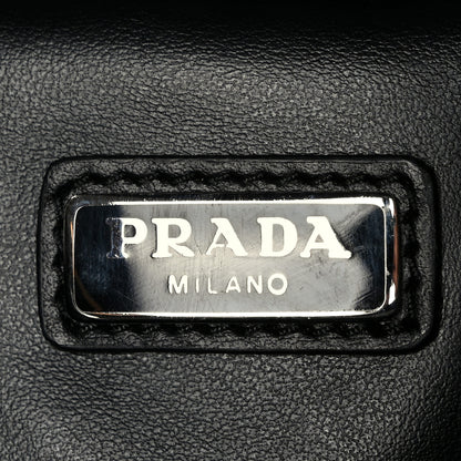 Prada Saffiano Travel Brique Crossbody Messenger Bag Black 6 of 10