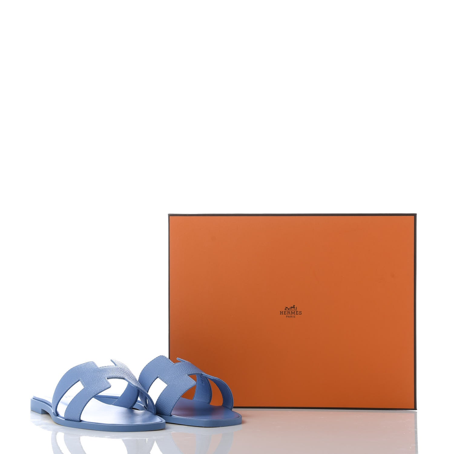 Hermes Epsom Oran Sandals 41 Bleu Paradis 10 of 10