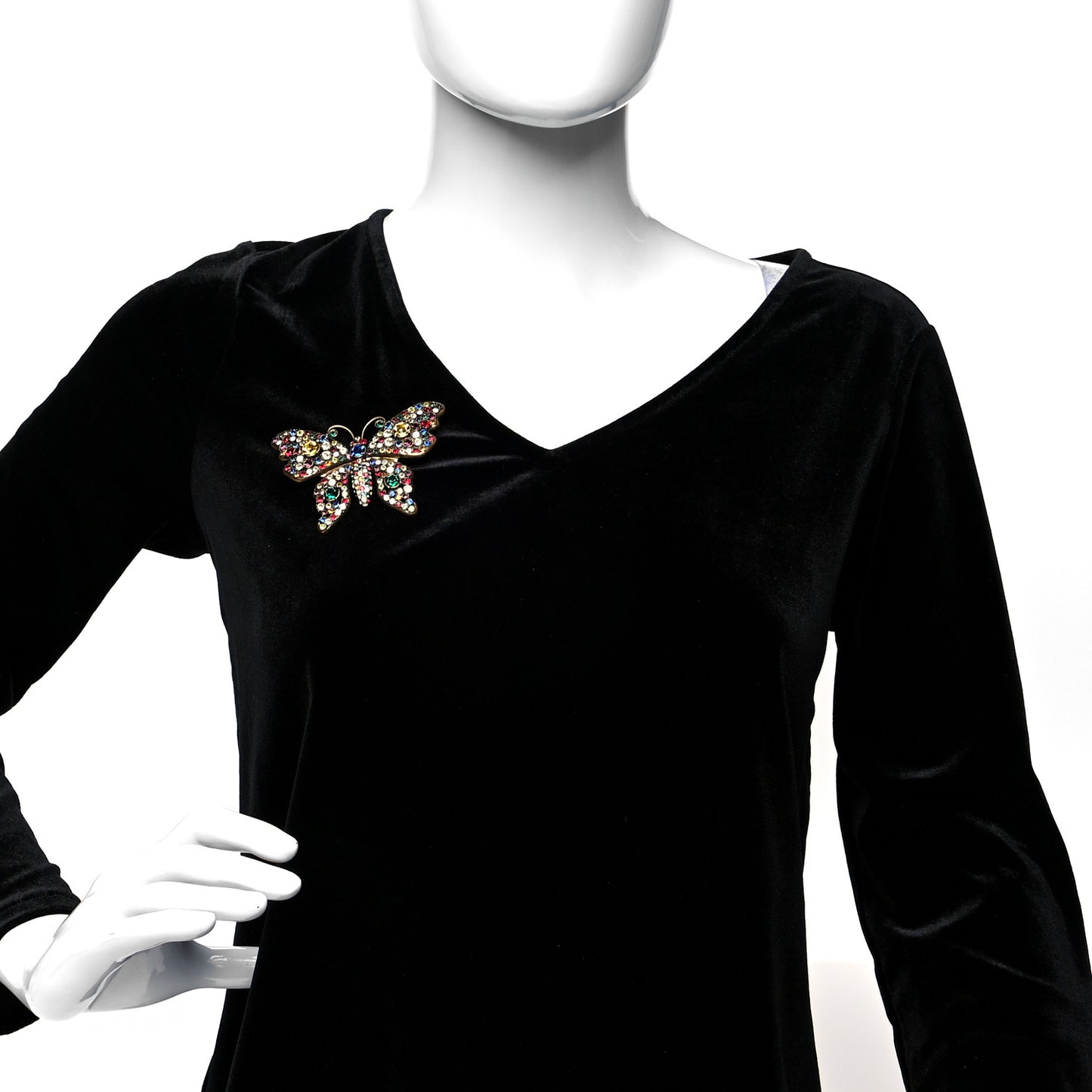 Crystal Butterfly Brooch Multicolor
