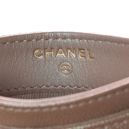 Chanel Iridescent Caviar Quilted Card Holder Beige 5 of 8
