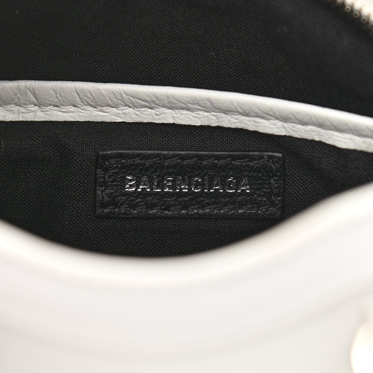 Balenciaga Matte Supple Lambskin Crocodile Embossed Classic Silver Hardware Nano City White 5 of 11