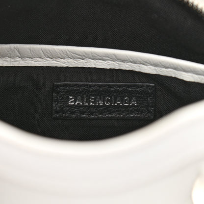 Balenciaga Matte Supple Lambskin Crocodile Embossed Classic Silver Hardware Nano City White 5 of 11