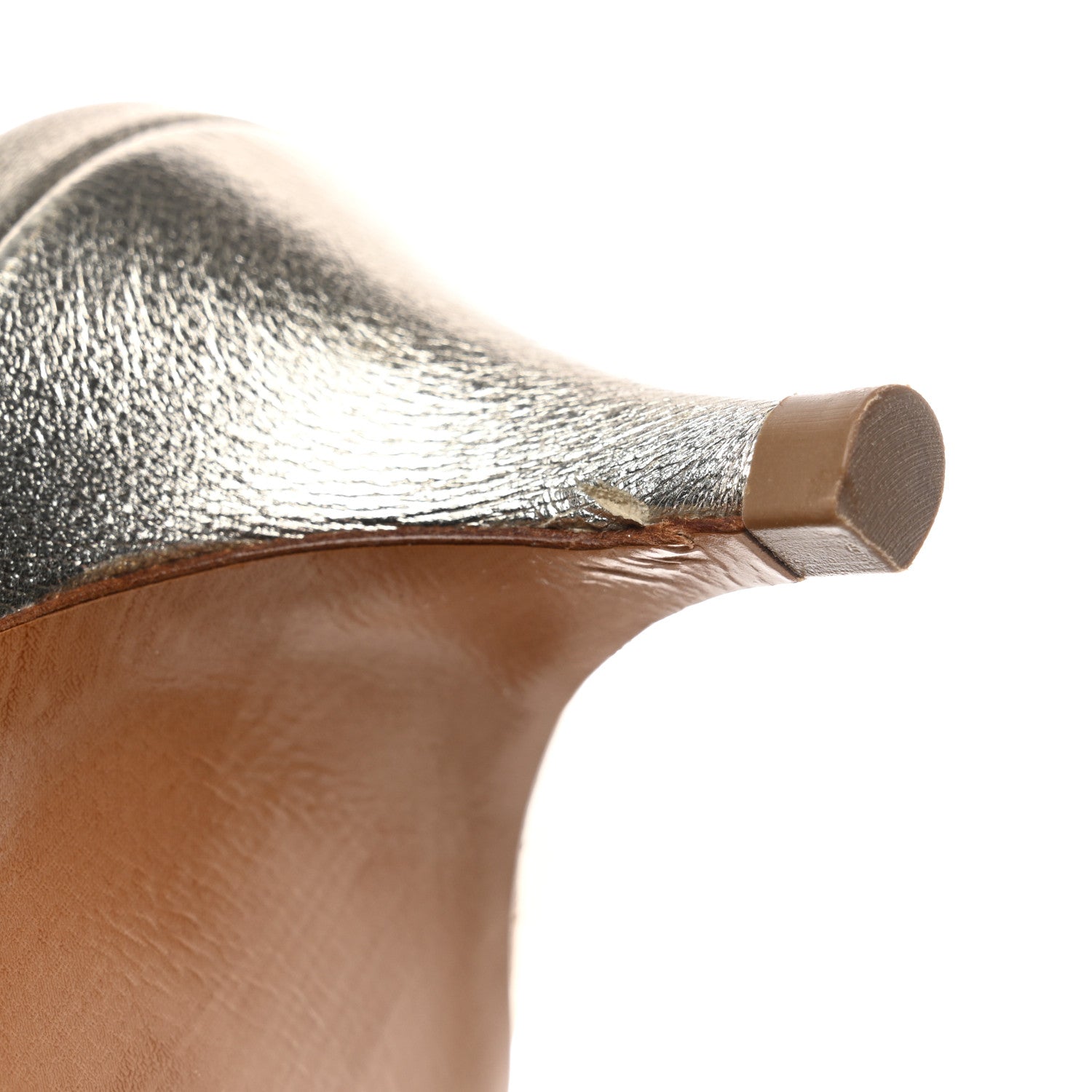 Valentino Garavani Metallic Nappa Crystal Vlogo Glow Slingback 50mm Pumps 36 Platino 9 of 10