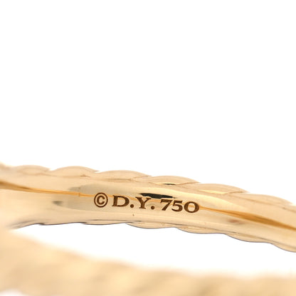 David Yurman 18K Yellow Gold 7mm Sculpted Cable Micro Pinky Ring 47 4 4 of 5