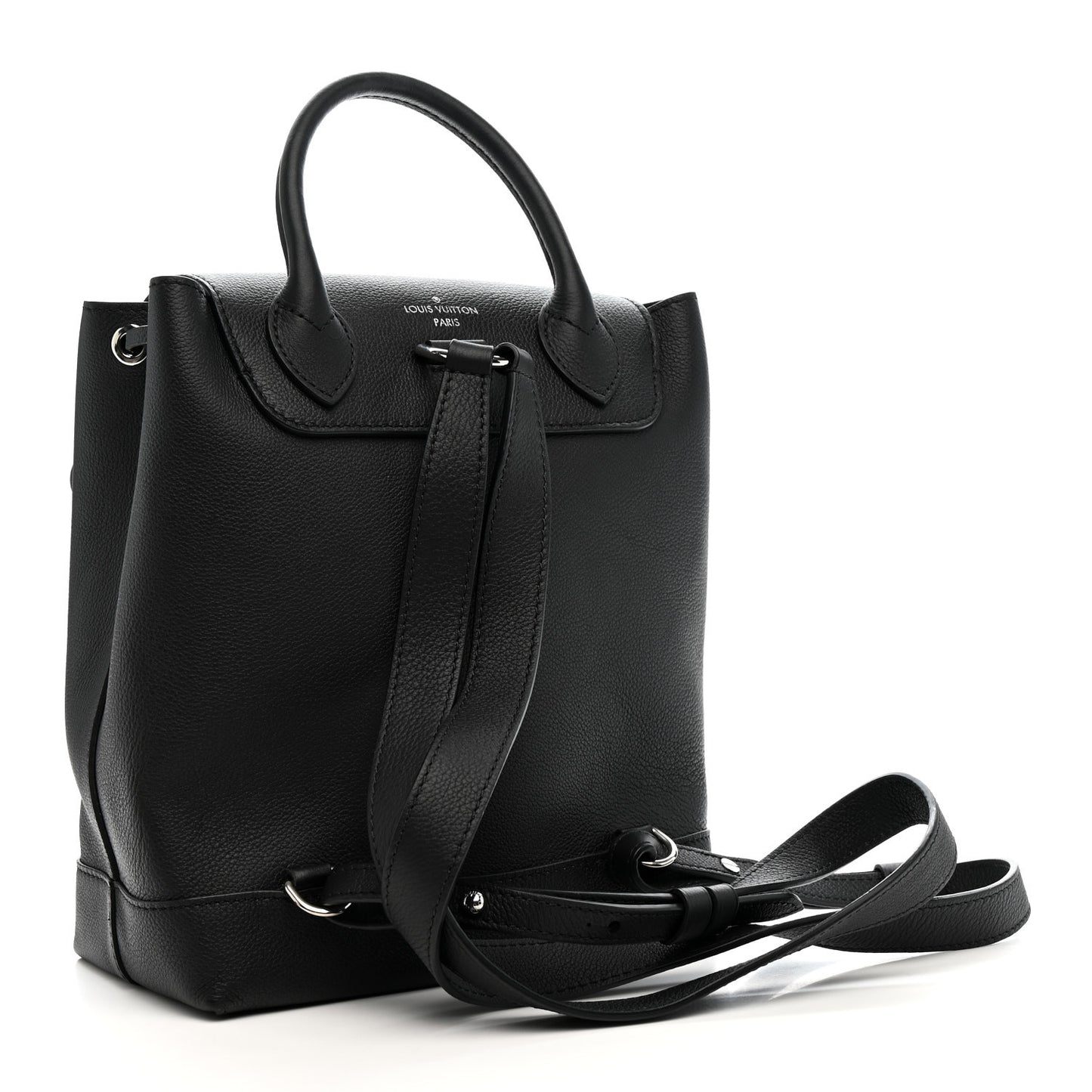 Calfskin Lockme Backpack Black