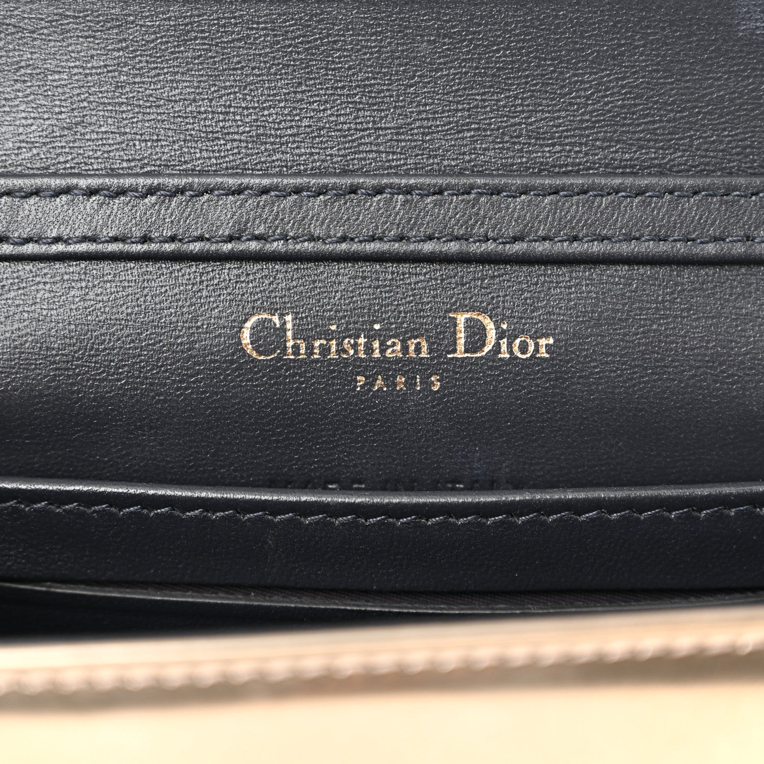 Christian Dior Metallic Patent Micro-Cannage Baby Diorama Flap Bag Gold 6 of 11