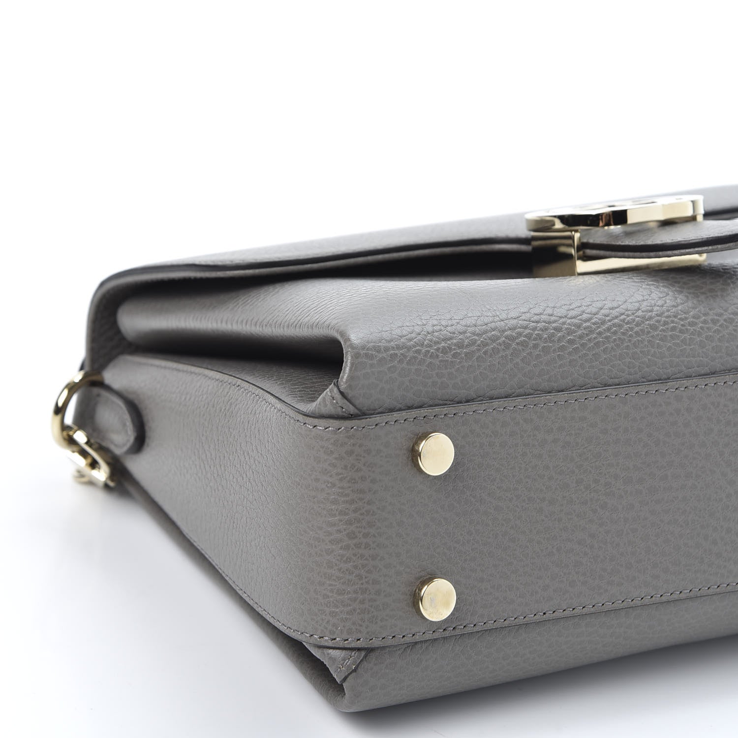 Gucci Dollar Calfskin Interlocking G Top Handle Shoulder Bag Loess 5 of 9