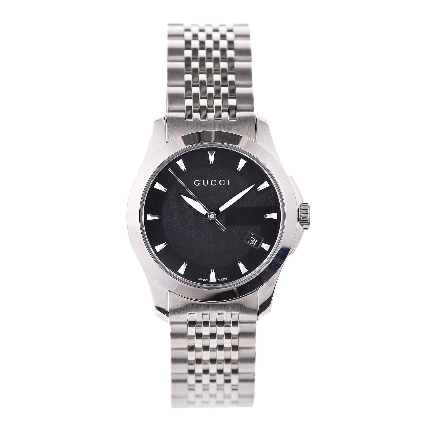 Gucci Stainless Steel 27mm G-Timeless Quartz Watch Black 1 of 9