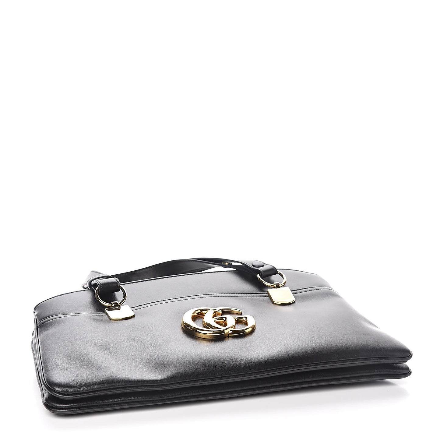 Vitello Palmellato Lux Large Arli Top Handle Bag Black