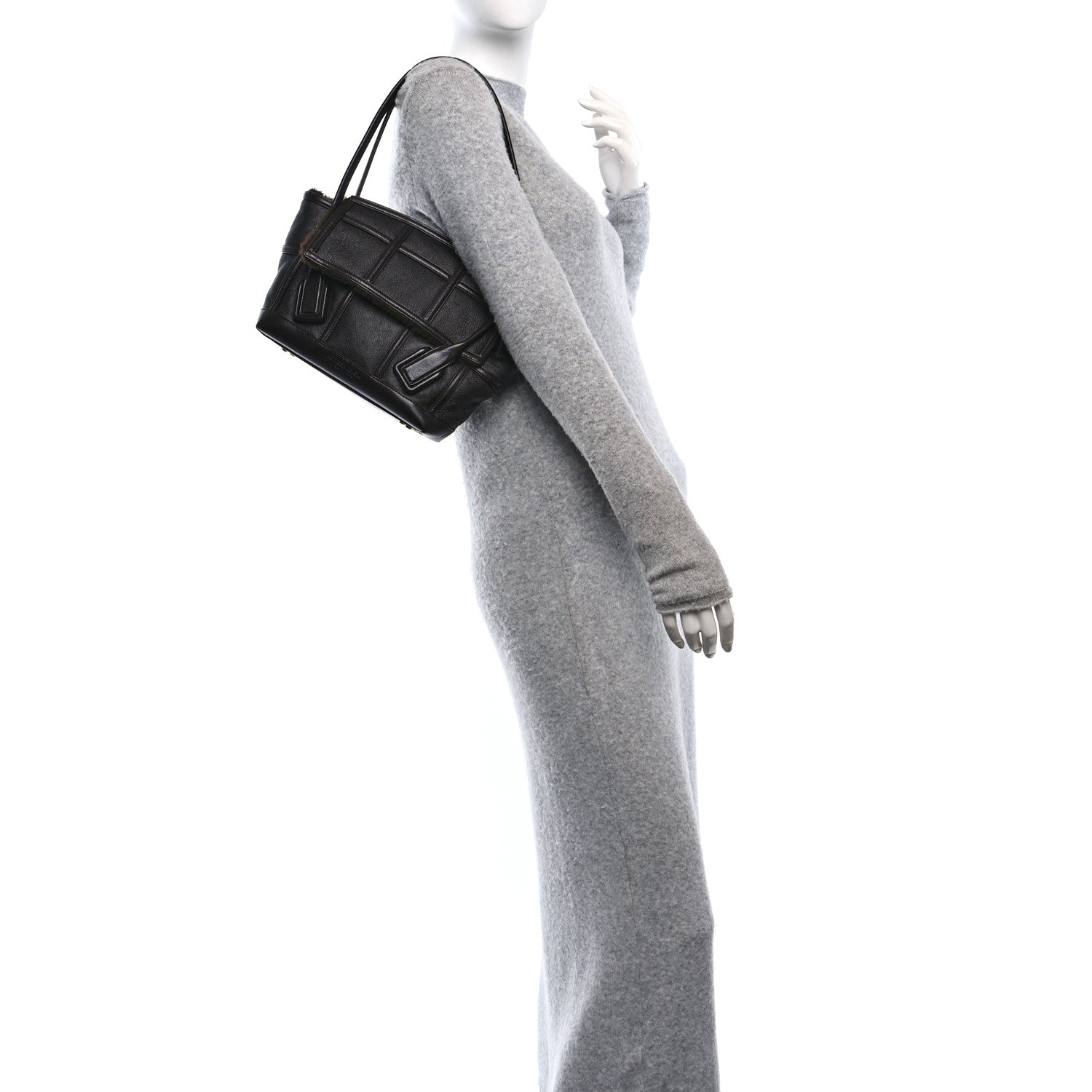 Bottega Veneta Grainy Calfskin Merino Wool Small Arco Fondant 3 of 9