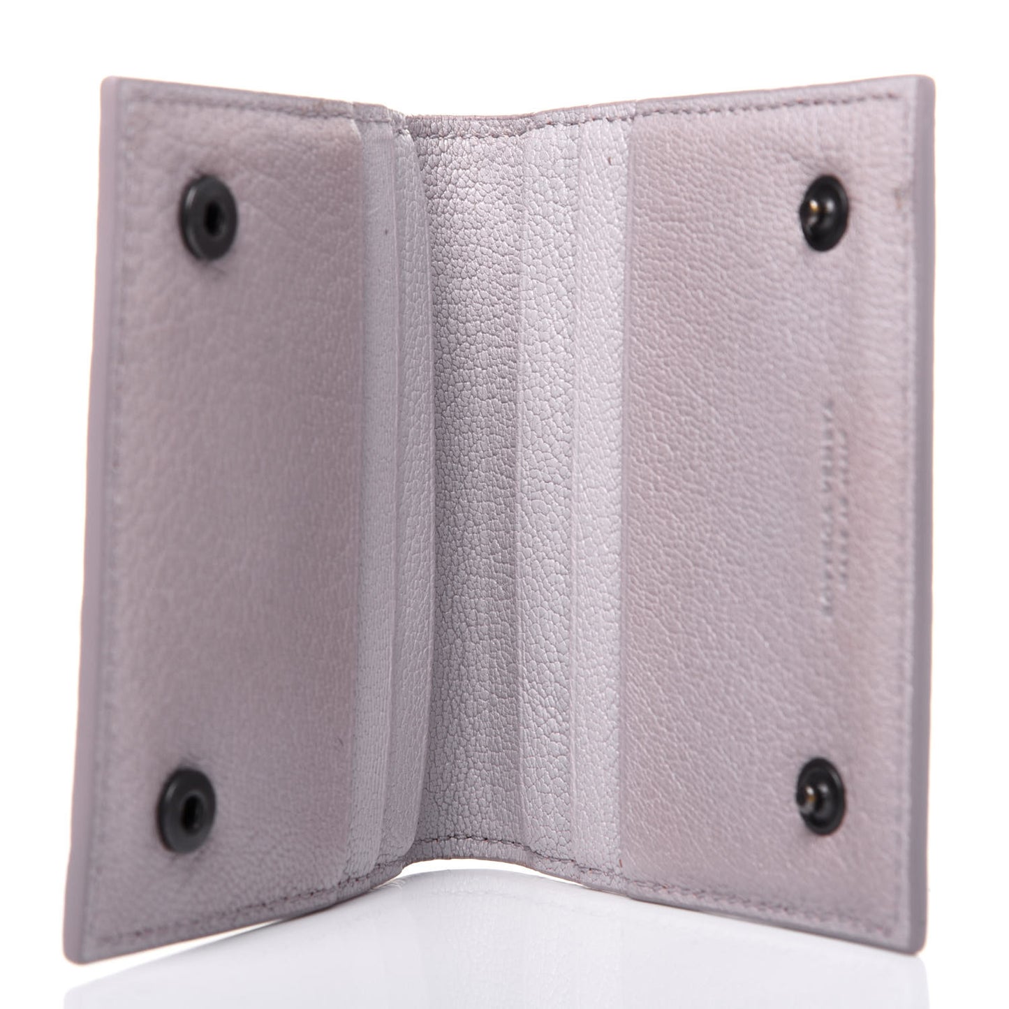 Goatskin Intrecciato Card Holder Pink