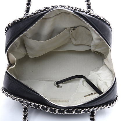 Chanel Calfskin Chain Around Bowler Black 4 of 11