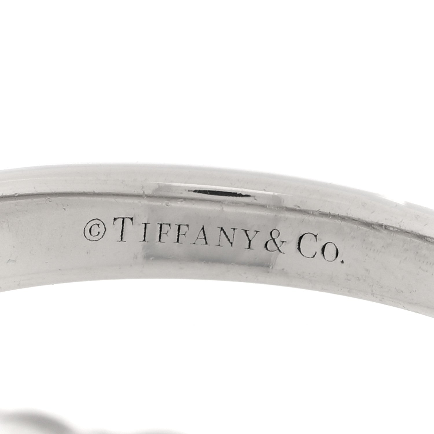 Tiffany Platinum Diamond .91ctw 3.5mm Embrace Band Ring 53 6.5 4 of 4
