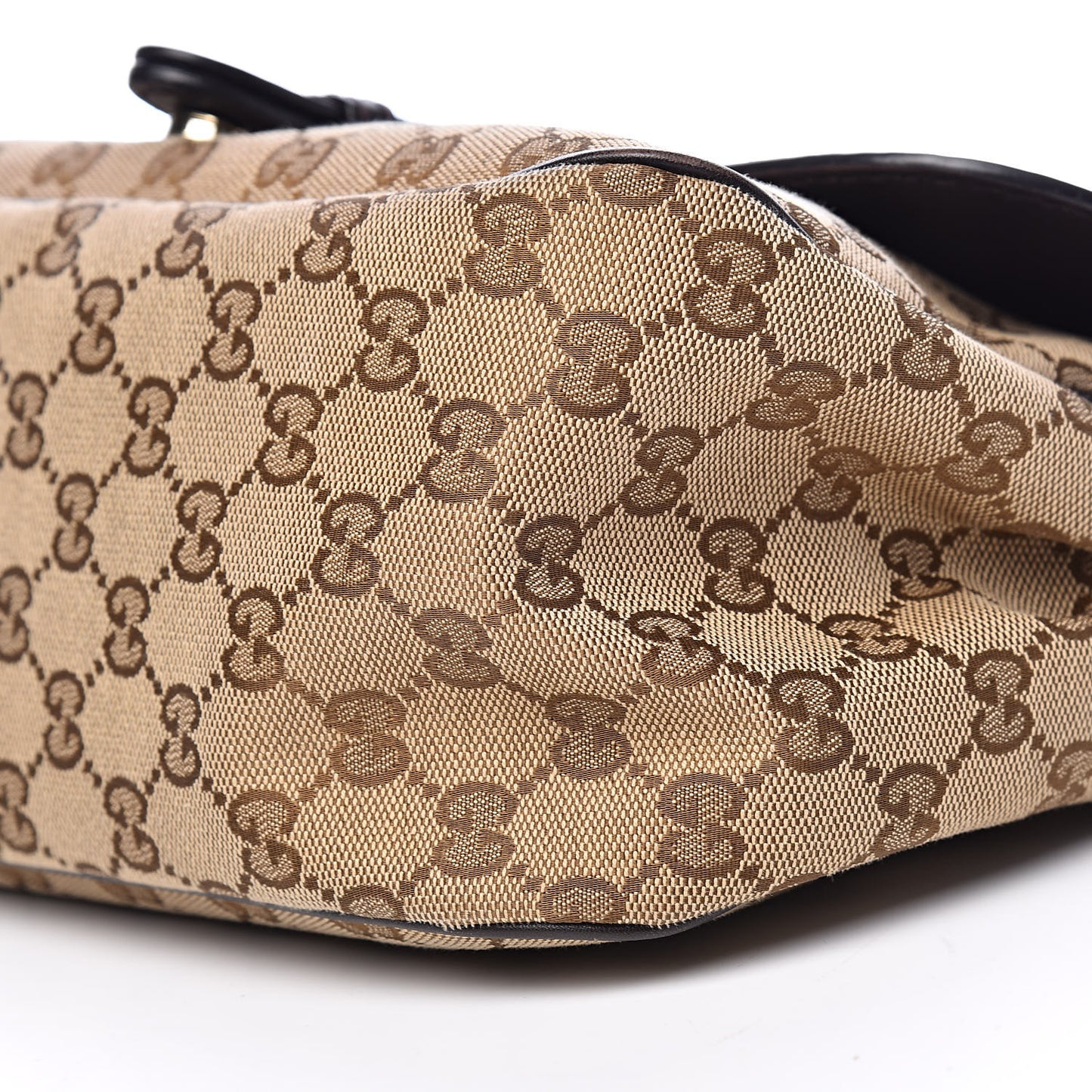 Monogram Techno Horsebit Large Shoulder Flap Bag Brown
