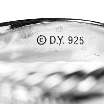 David Yurman Sterling Silver Diamond 5mm Crossover Ring 53 6.25 4 of 4