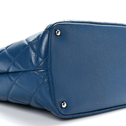 Chanel Caviar Quilted CC Timeless Soft Tote Blue 8 of 9