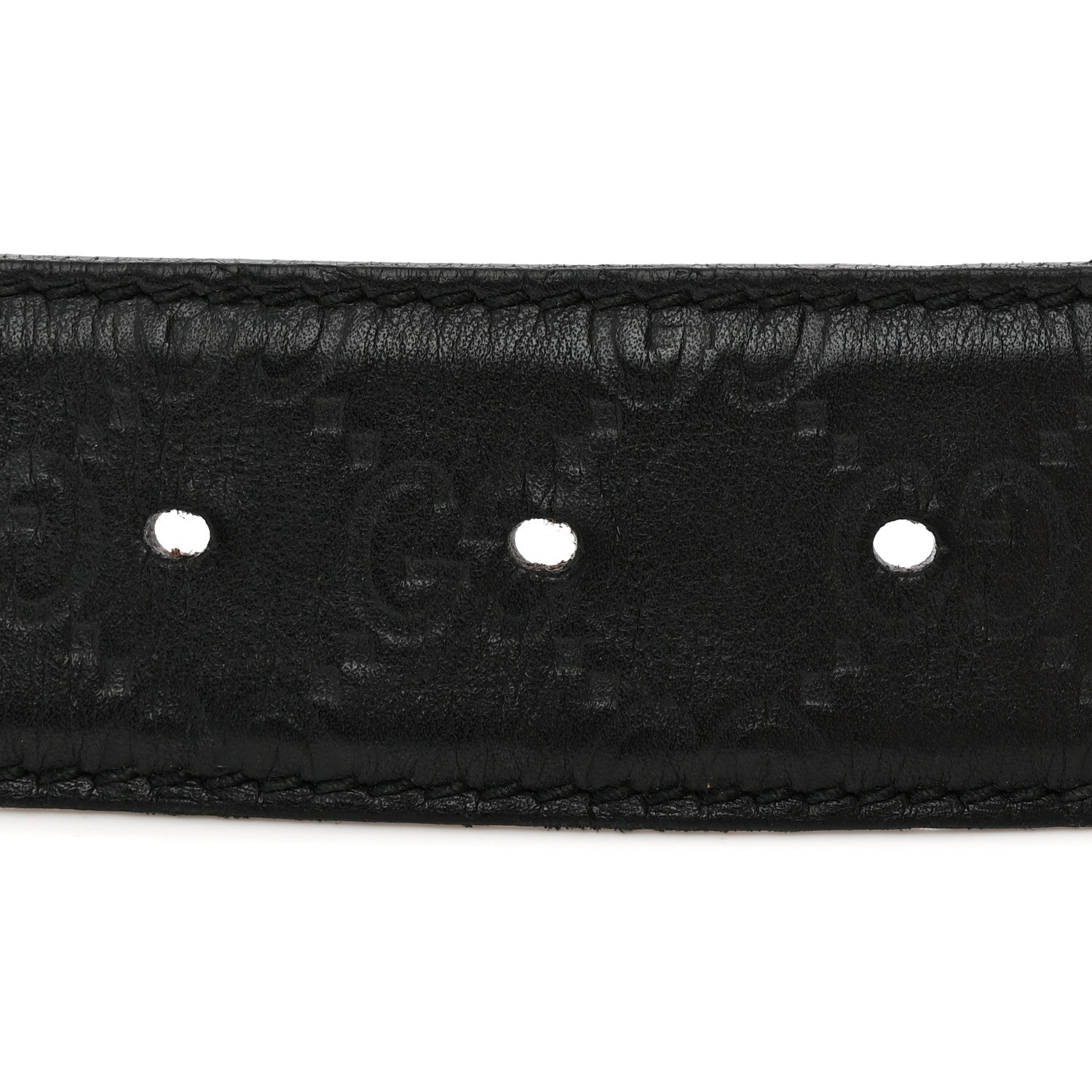 Gucci Guccissima Interlocking G Belt 85 34 Black 7 of 7