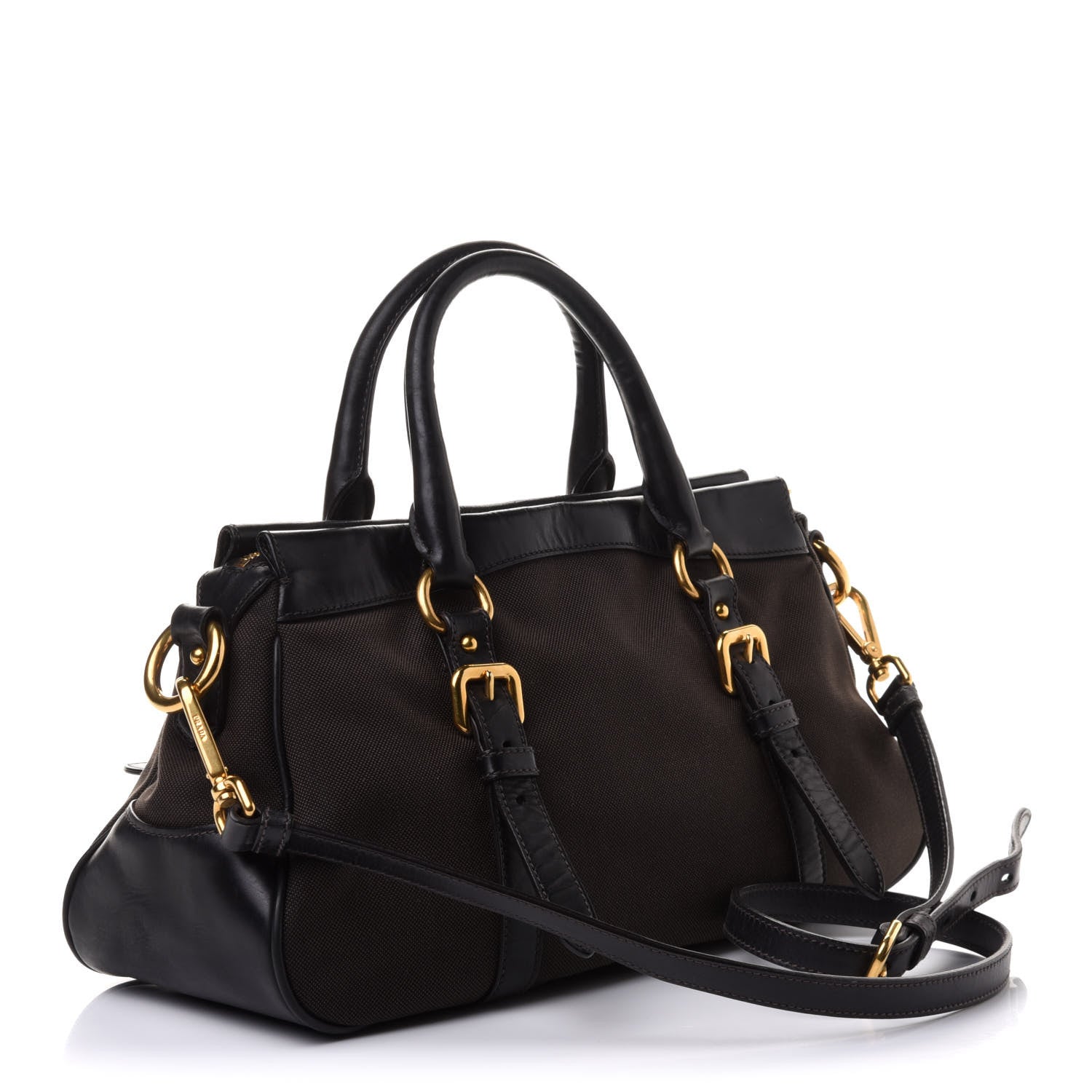 Prada Jacquard Logo Tote Corda Bruciato 2 of 12