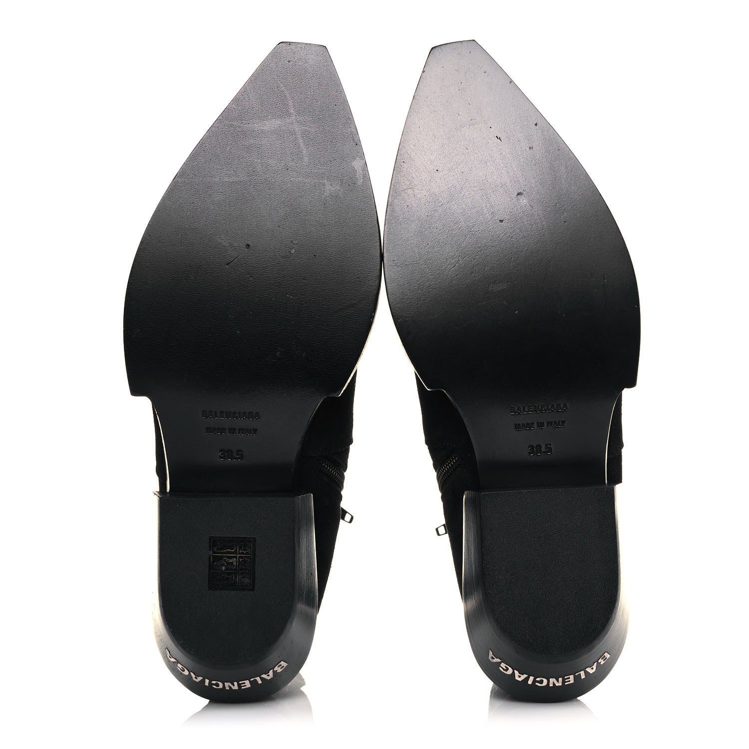 Balenciaga Suede Santiag Western Boots 38.5 Black 5 of 7