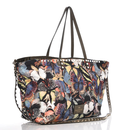 Valentino Garavani Nylon Camubutterfly Rockstud Crossbody Tote Multicolor 4 of 8