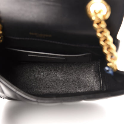 Saint Laurent Lambskin Matelasse Monogram Small Vicky Chain Bag Black 5 of 11