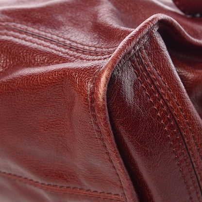Burberry Calfskin Ashmore Tote Burgundy 10 of 17