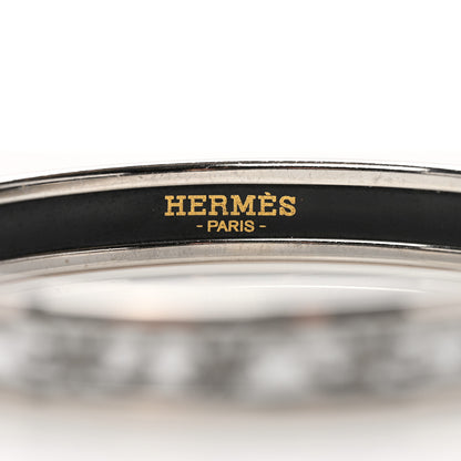 Hermes Enamel Printed Narrow Balcons Du Guadalquivir Bracelet 65 Platine 3 of 4