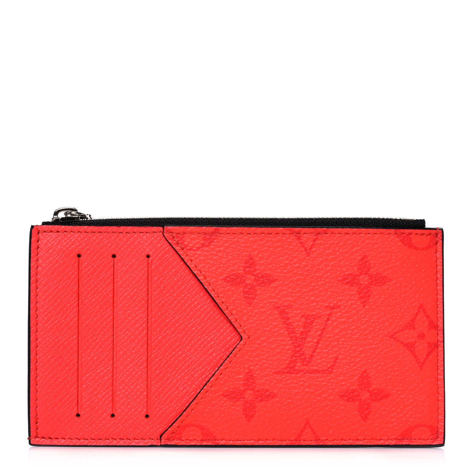 Louis Vuitton Taigarama Coin Card Holder Fire Red 1 of 7