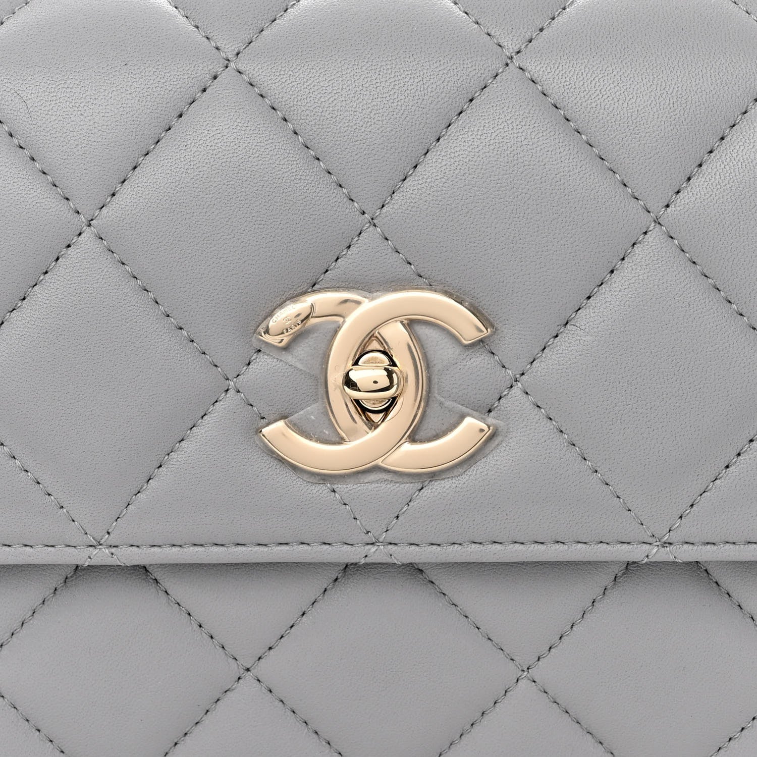 Chanel Lambskin Quilted Small Trendy CC Flap Dual Handle Bag Grey 8 of 10