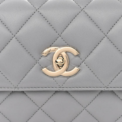 Chanel Lambskin Quilted Small Trendy CC Flap Dual Handle Bag Grey 8 of 10