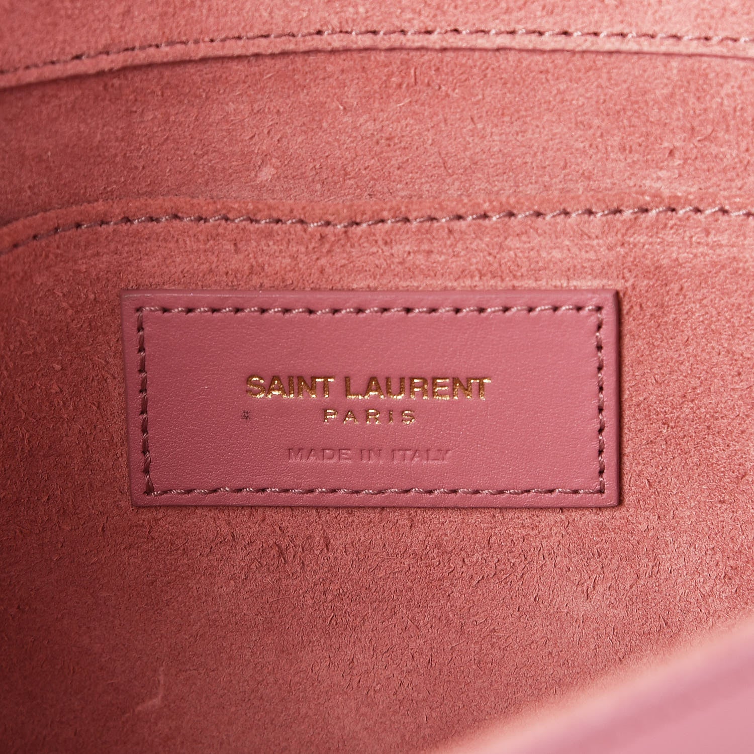 Saint Laurent Calfskin Classic Y Ligne Clutch Dark Rose 8 of 8