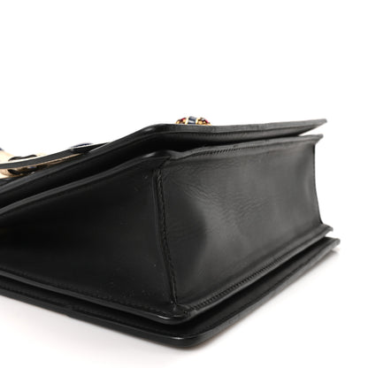 Gucci Calfskin Sylvie Web Small Queen Margaret Top Handle Bag Black White 9 of 10