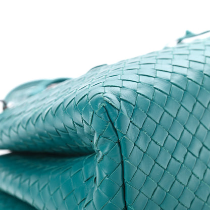 Bottega Veneta Light Calf Intrecciato Small Roma Teal 9 of 14
