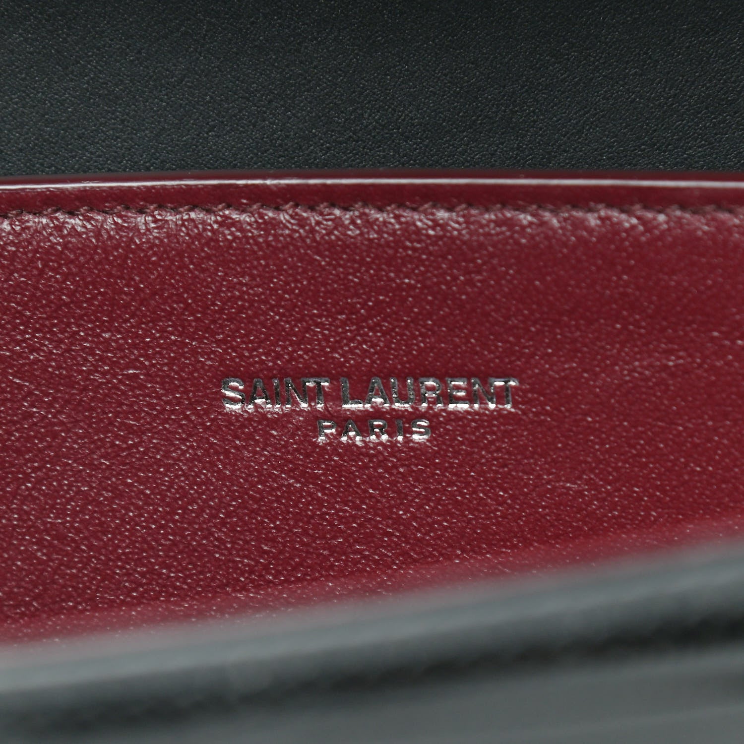Saint Laurent Calfskin Lizard Embossed Medium Classic Monogram Cassandra Top Handle Black Rouge Legion 12 of 22