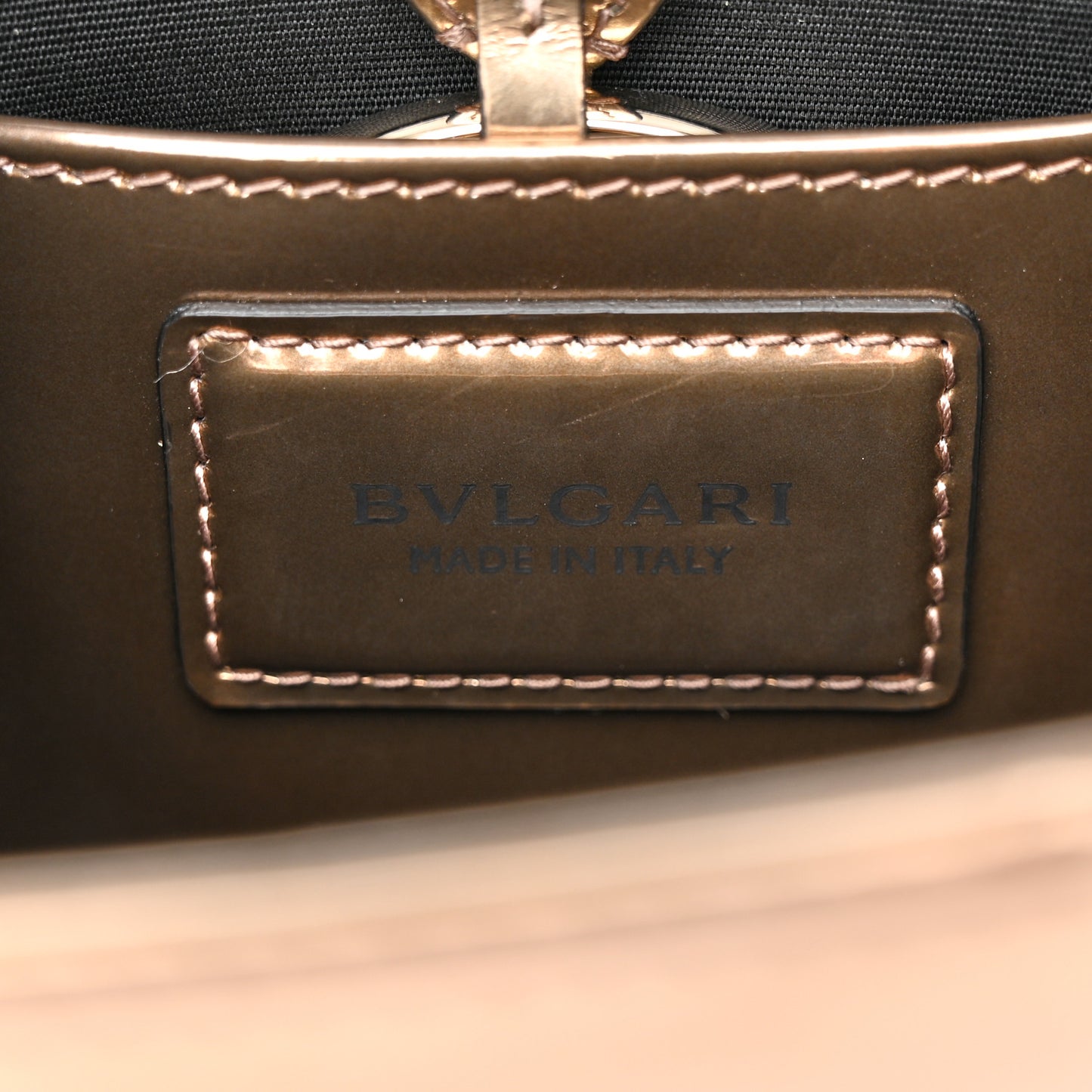 Metallic Calfskin Serpenti Forever Crossbody Bag Bronze