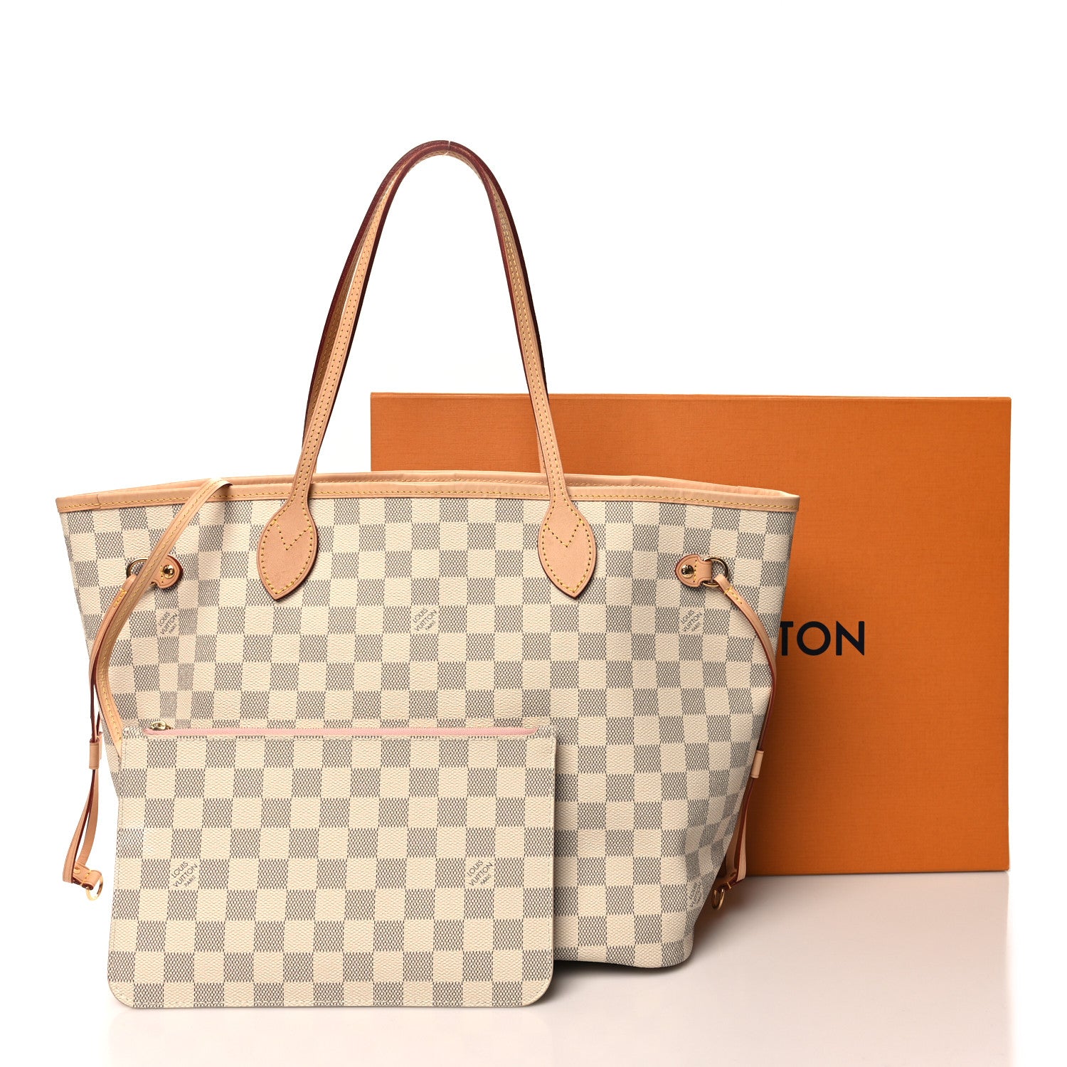 Louis Vuitton Damier Azur Neo Neverfull MM Rose Ballerine 12 of 12