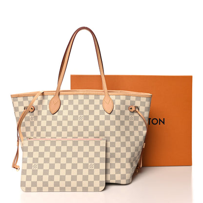 Louis Vuitton Damier Azur Neo Neverfull MM Rose Ballerine 12 of 12