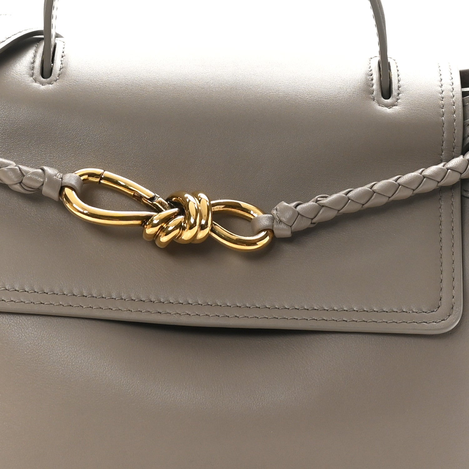 Bottega Veneta Silky Calfskin Small Ciao Ciao Limestone 7 of 9
