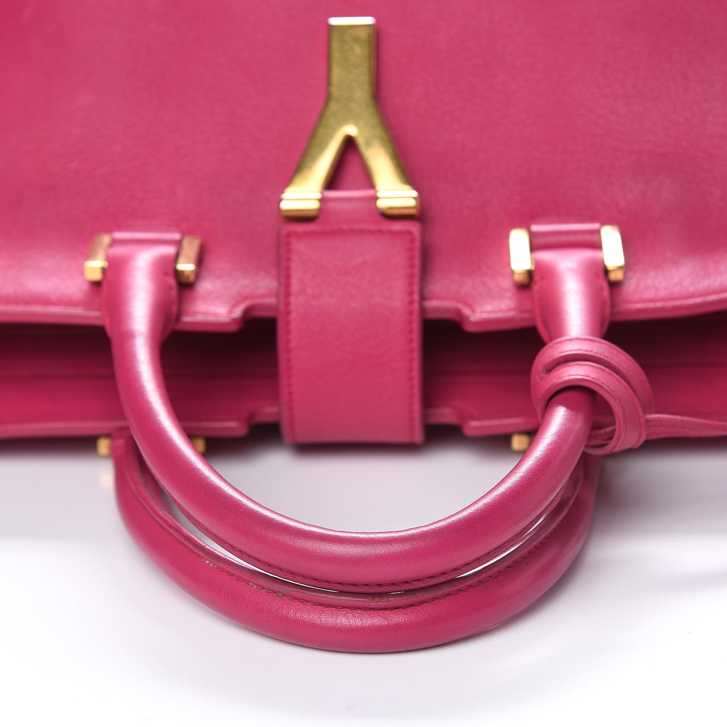 Calfskin Small Classic Y Cabas Fuchsia