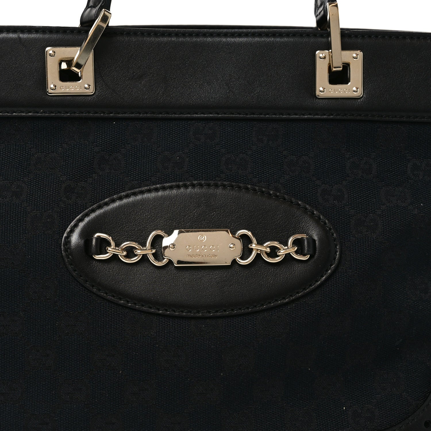 Gucci Monogram Large Punch Tote Black 1874851 – FASHIONPHILE